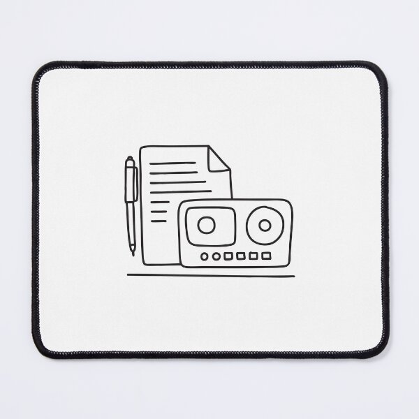 Item preview, A tape recorder beside a pen and paper during an interview designed and sold by rasagamastore.