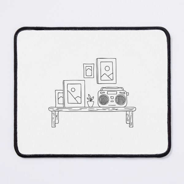 Item preview, A tape recorder beside photo frames on a coffee table designed and sold by rasagamastore.