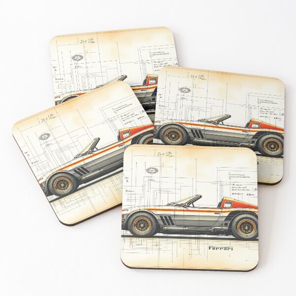 Item preview, Ferrari 365 California Vintage Design Drawing designed and sold by willhuman182.