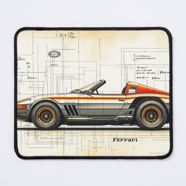 Item preview, Ferrari 365 California Vintage Design Drawing designed and sold by willhuman182.