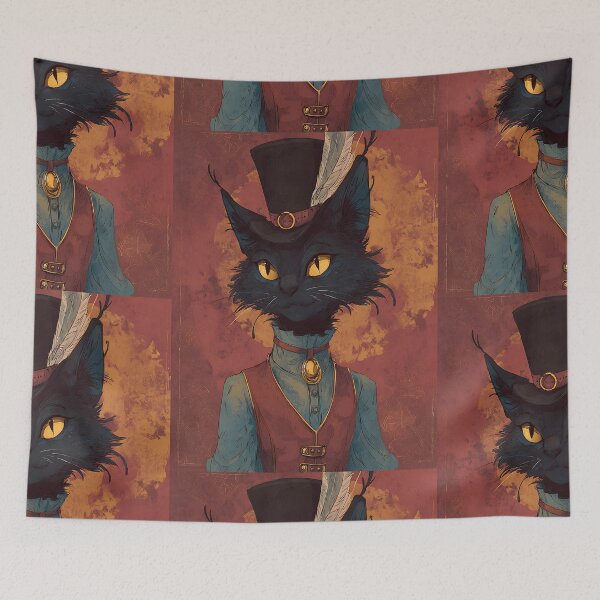 Item preview, Scholarly Dark Academia Cat designed and sold by bapupa.