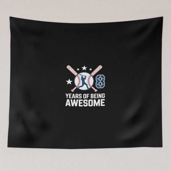 Item preview, Kids 8 Years Being Awesome Baseball Flag 8th Birthday Bday Boys  designed and sold by dainegilbert.