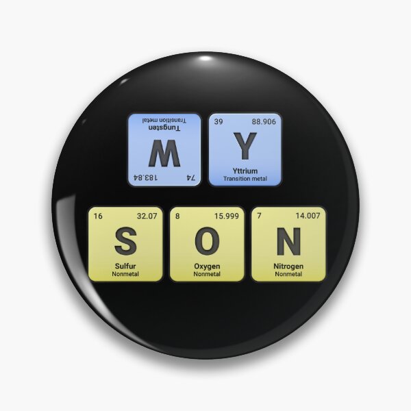 Artikelvorschau, Mein Sohn, Periodensystemelemente, personalisiertes Chemiedesign, Wissenschaftsgeschenk für Nerds und Studenten entworfen und verkauft von chipmuckdesignn.