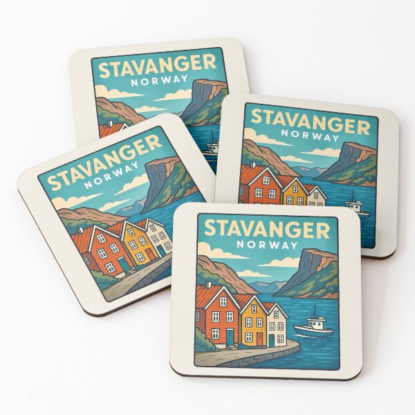 Item preview, Stavanger, Norway — Fjords, Harbors & Colorful Houses designed and sold by Myra365Art.