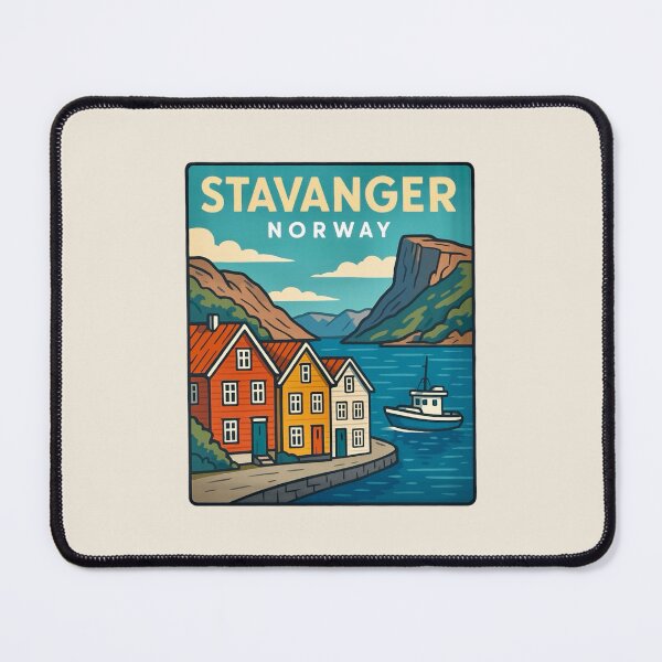 Item preview, Stavanger, Norway — Fjords, Harbors & Colorful Houses designed and sold by Myra365Art.