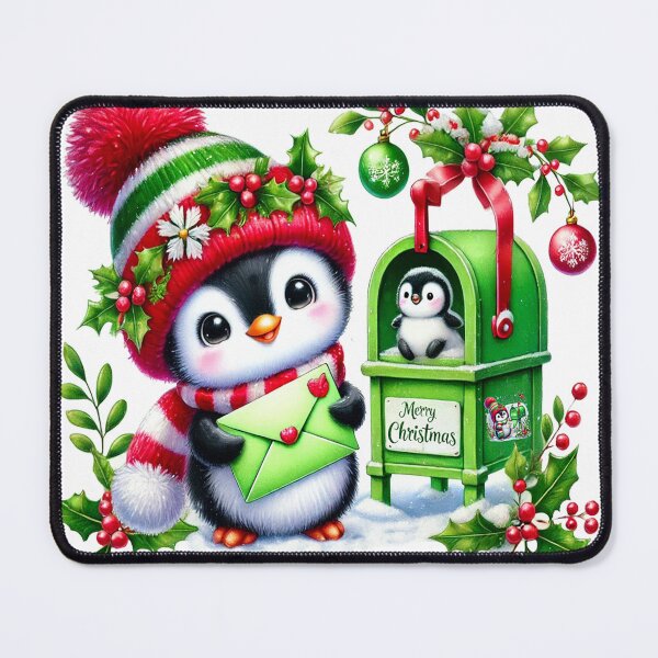 Item preview, Christmas penguin posting a letter to Santa designed and sold by LoneAngel.