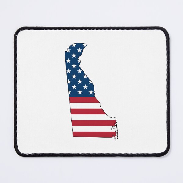 Item preview, Delaware USA Flag Silhouette – Stars and Stripes State Outline designed and sold by Paper Drip.