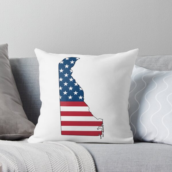 Item preview, Delaware USA Flag Silhouette – Stars and Stripes State Outline designed and sold by Paper Drip.