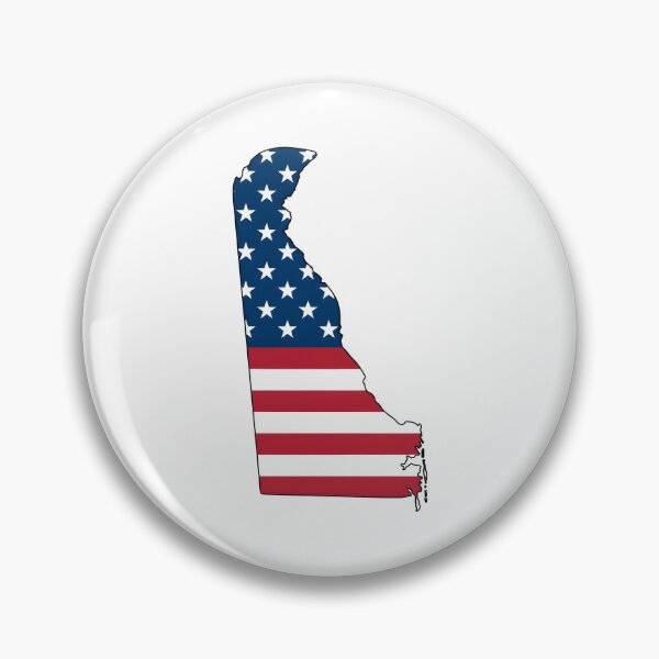 Item preview, Delaware USA Flag Silhouette – Stars and Stripes State Outline designed and sold by Paper Drip.