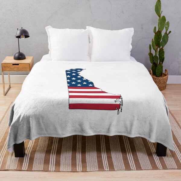 Item preview, Delaware USA Flag Silhouette – Stars and Stripes State Outline designed and sold by Paper Drip.