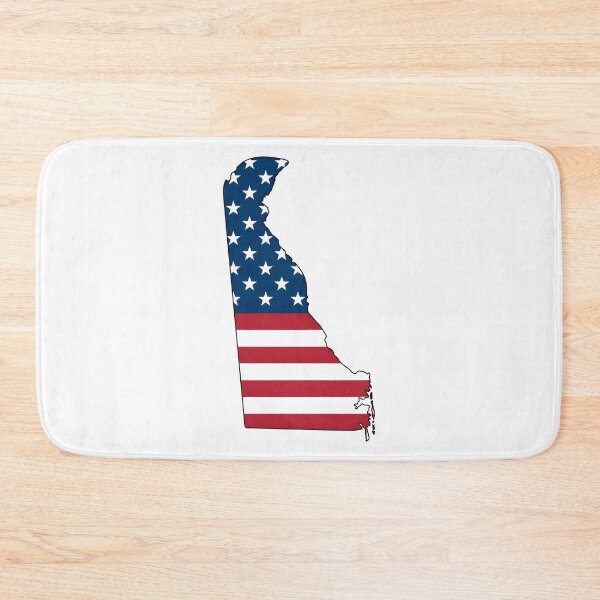 Item preview, Delaware USA Flag Silhouette – Stars and Stripes State Outline designed and sold by Paper Drip.