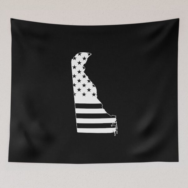 Item preview, Delaware USA Flag Silhouette – Stars and Stripes State Outline designed and sold by Paper Drip.