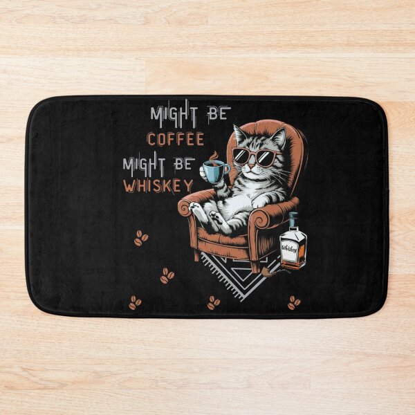 Item preview, Might Be Coffee Might Be Whiskey Funny Cat designed and sold by ketkacreations.