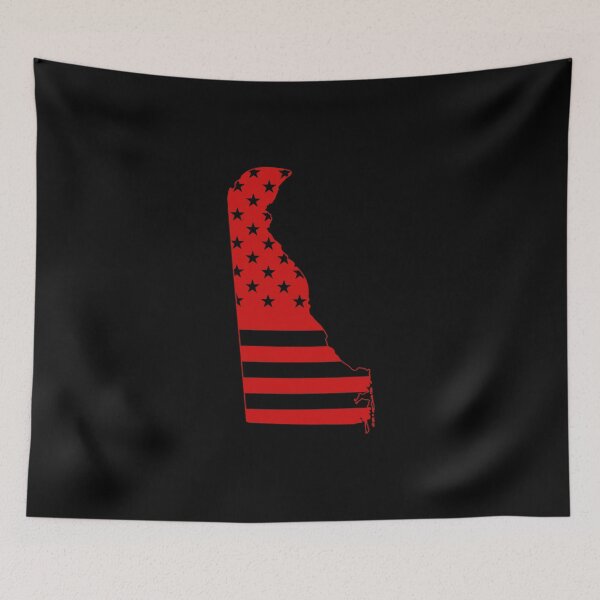 Item preview, Delaware USA Flag Silhouette – Stars and Stripes State Outline designed and sold by Paper Drip.