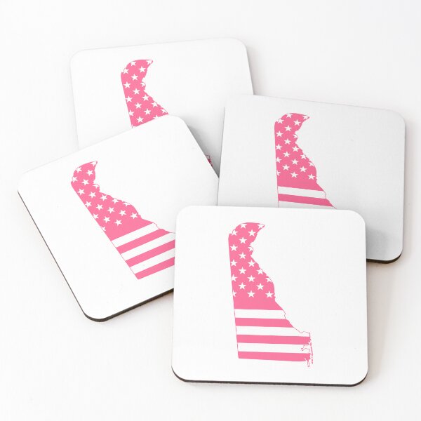 Item preview, Delaware USA Flag Silhouette – Stars and Stripes State Outline designed and sold by Paper Drip.