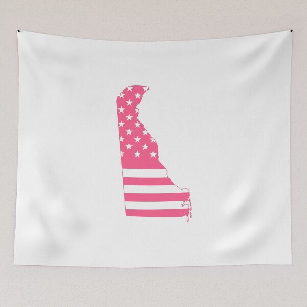 Item preview, Delaware USA Flag Silhouette – Stars and Stripes State Outline designed and sold by Paper Drip.