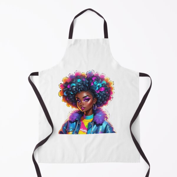 Item preview, Electric Afro Queen – Blue Neon Vibes & Confidence designed and sold by Lulunza.