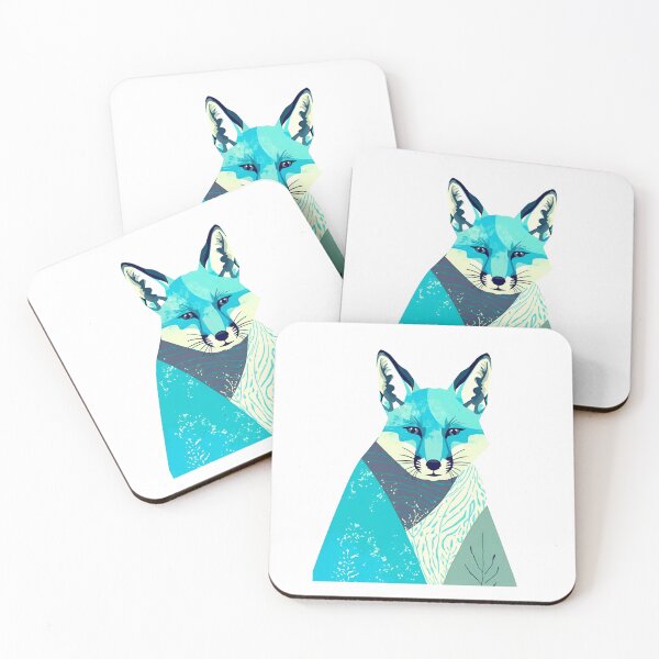 Item preview, Blue Fox Minimalist Animal Print • Dreamy Woodland Wall Art & Gift designed and sold by Cozy Magic Prints.