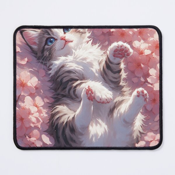 Item preview, kitten laying on her back while playing #5 designed and sold by Kirollos9.