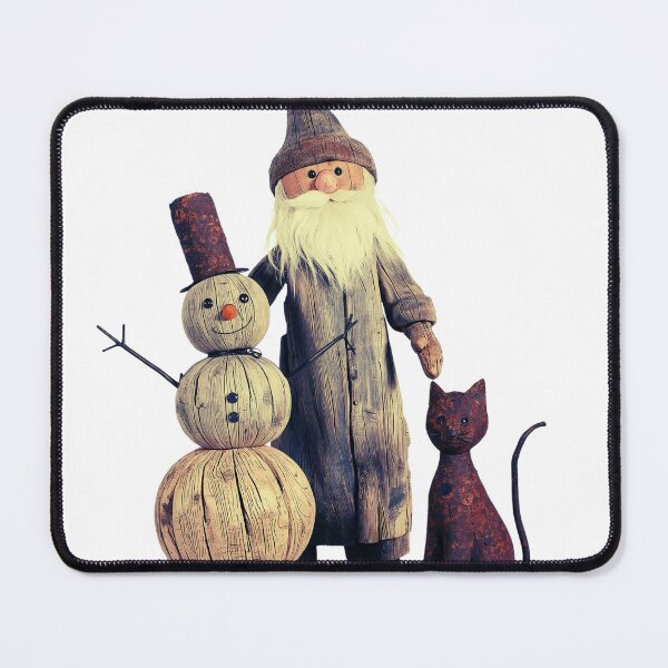 Item preview, Rustic Driftwood Santa, Snowman, and Cat Christmas Trio designed and sold by GorinART.