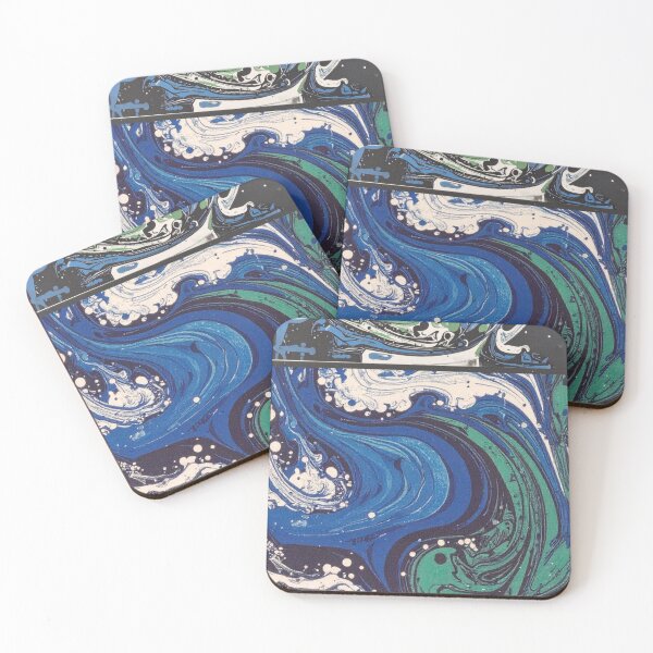 Item preview, Effortless Flow, fluid art wave blue and green designed and sold by JashJhaveri.