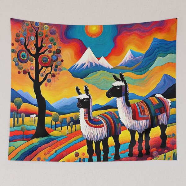 Item preview, Snowy Llamas designed and sold by George Hutton Hunter.