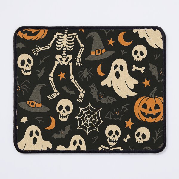 Item preview, Vintage Halloween Pattern Ghosts Skulls Pumpkins designed and sold by graphicnew.