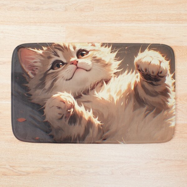 Item preview, kitten laying on her back while playing #7 designed and sold by Kirollos9.