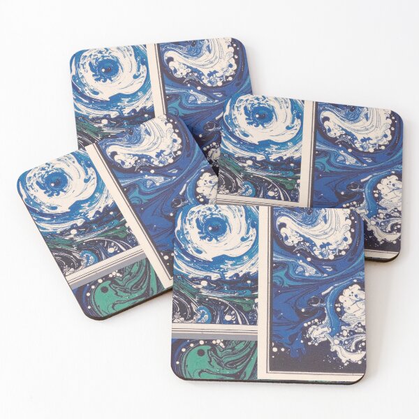Item preview, Effortless Flow 2, fluid art wave blue and green designed and sold by JashJhaveri.