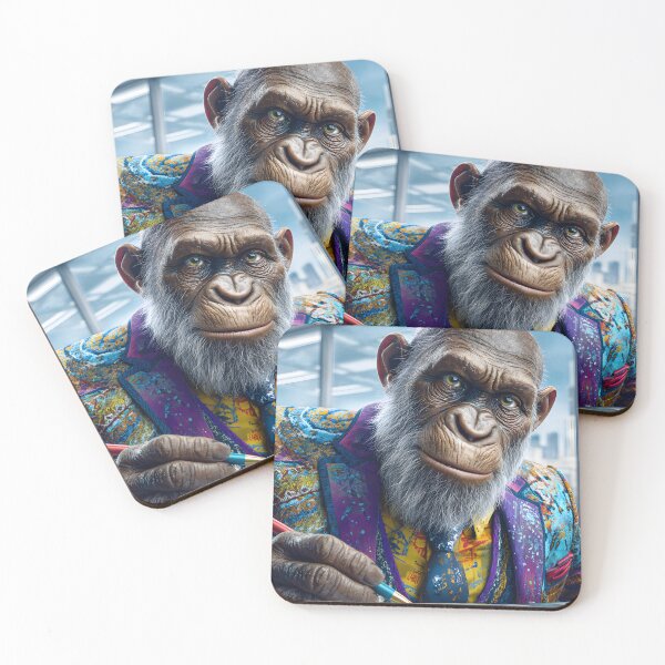 Item preview, Stylish Monkey in a Corporate Setting Seated with Panache designed and sold by Artessie.