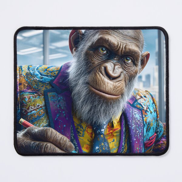 Item preview, Stylish Monkey in a Corporate Setting Seated with Panache designed and sold by Artessie.