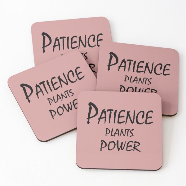 Item preview, Patience Plants Power – Minimal Motivational Quote Design designed and sold by ArtNestVerse.