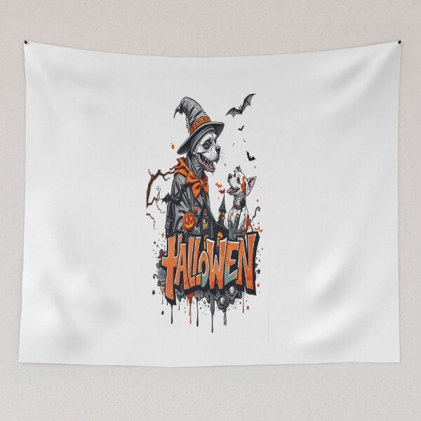 Item preview,  halloween dog graffiti art Professional design designed and sold by atomsama.
