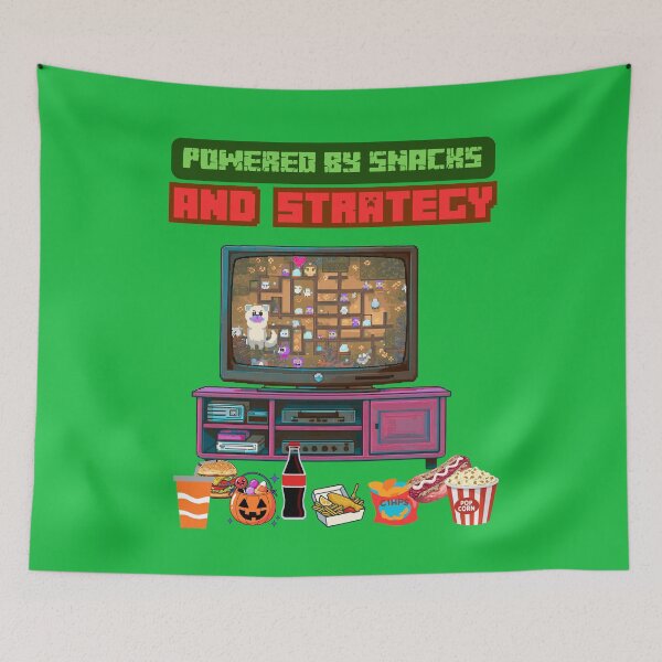 Item preview, Powered By Snacks and Strategy designed and sold by RonPaulHappyGamer.