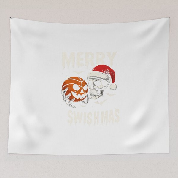 Item preview, Merry Swishmas – Skull & Basketball Gothic Christmas Design Classic T-Shirt designed and sold by inkfluenceart.