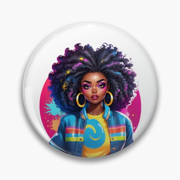 Item preview, Color Splash Queen – Vibrant Afro Street Fashion designed and sold by Lulunza.