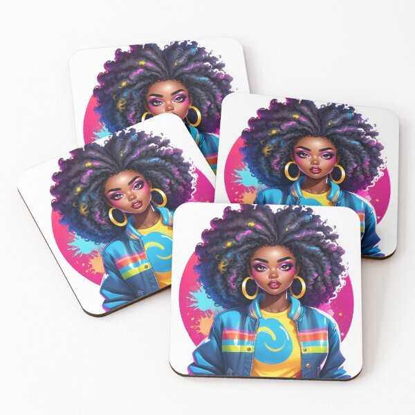 Item preview, Color Splash Queen – Vibrant Afro Street Fashion designed and sold by Lulunza.