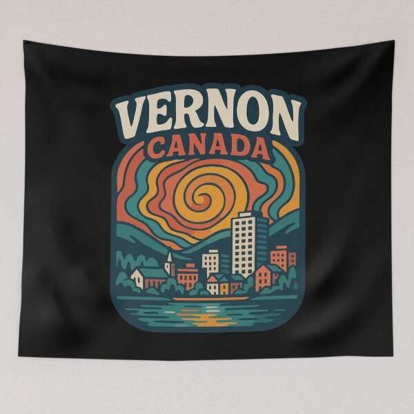 Item preview, Vernon Canada Retro Travel Trippy Art designed and sold by TomFrontierArt.