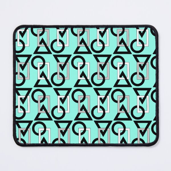Item preview, Circle square triangle on teal design designed and sold by TerenceLacey.