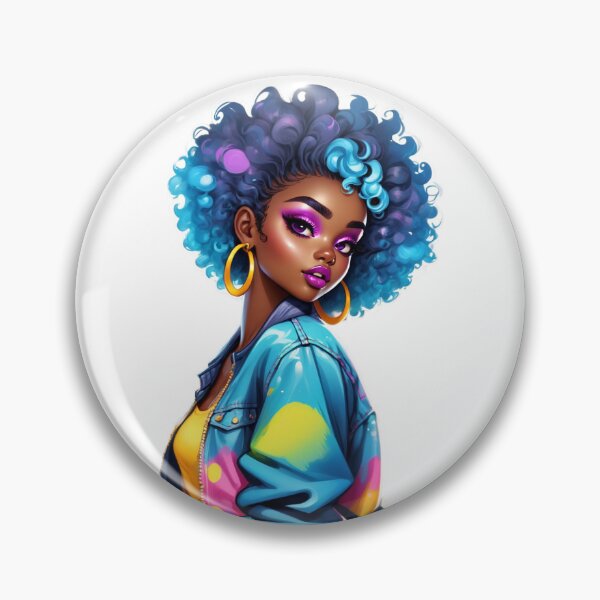 Item preview, Neon Afro Goddess – Urban Glam and Power designed and sold by Lulunza.