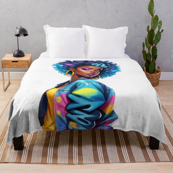 Item preview, Neon Afro Goddess – Urban Glam and Power designed and sold by Lulunza.