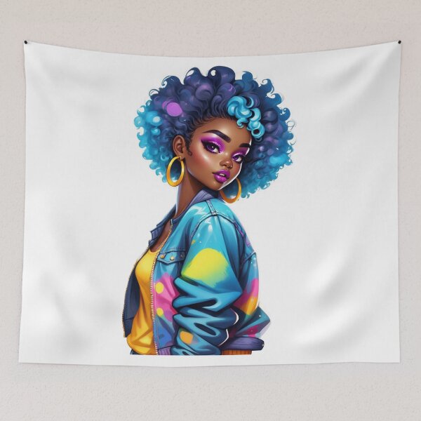 Item preview, Neon Afro Goddess – Urban Glam and Power designed and sold by Lulunza.