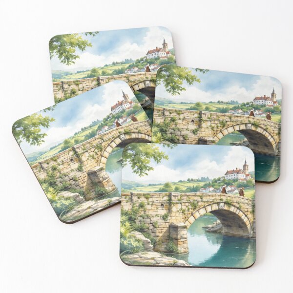 Item preview, Crossing a bridge on the Way of Saint James designed and sold by jefboutique6150.