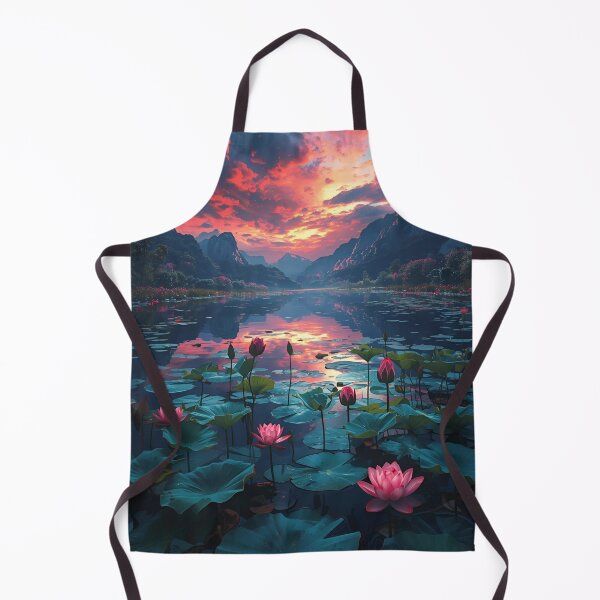 Item preview, Lotus in the lake in crimson sky designed and sold by Anisha Vaz.