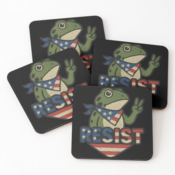 Item preview, Resist Portland frog design activist art freedom protest retro vintage style designed and sold by ArtDesignTp.