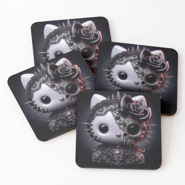 Item preview, Hello Creepy Gothic Lace and Shadow Kitten designed and sold by art-emissa.
