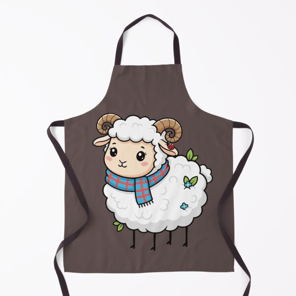 Item preview, Cute Kawaii Sheep with Scarf | Adorable Cartoon Animal Illustration designed and sold by Royalsticker.
