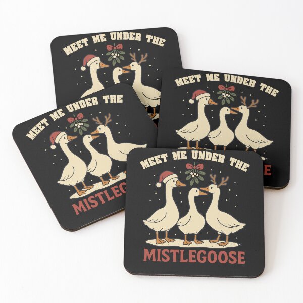 Item preview, Christmas Goose Meet Me Under The Mistlegoose designed and sold by LuminOrb.