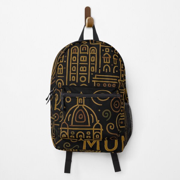 Item preview, Mumbai – Vibrant Line Art in Gustav Klimt Style on Black Background designed and sold by OzzFrequency.