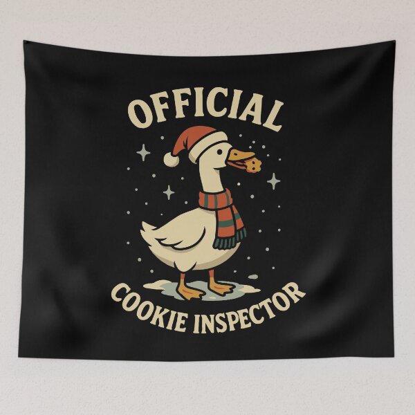 Item preview, Funny Goose Christmas Santa Cookie Inspector designed and sold by LuminOrb.